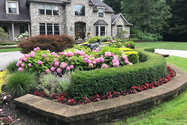 Decorative landscaping bed by Frate